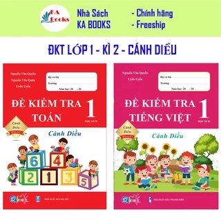 Sách - Combo Đề Kiểm Tra Toán - Tiếng Việt Lớp 1 - Học Kì 2 - Cánh Diều (2 cuốn)