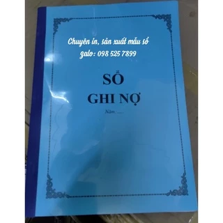 Sổ ghi nợ A4 50 tờ in 1 mặt