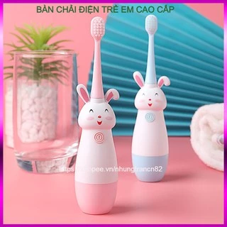 Bàn chải điện cho bé rung tự động dùng cho trẻ em 2-10 tuổi hình thỏ dễ thương