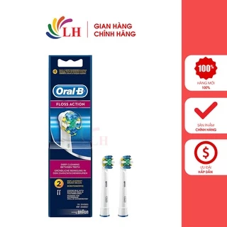 Đầu bàn chải thay thế bàn chải điện Oral-B Flossaction (Set 2 cái) - Phù hợp với nhiều dòng bàn chải điện OralB