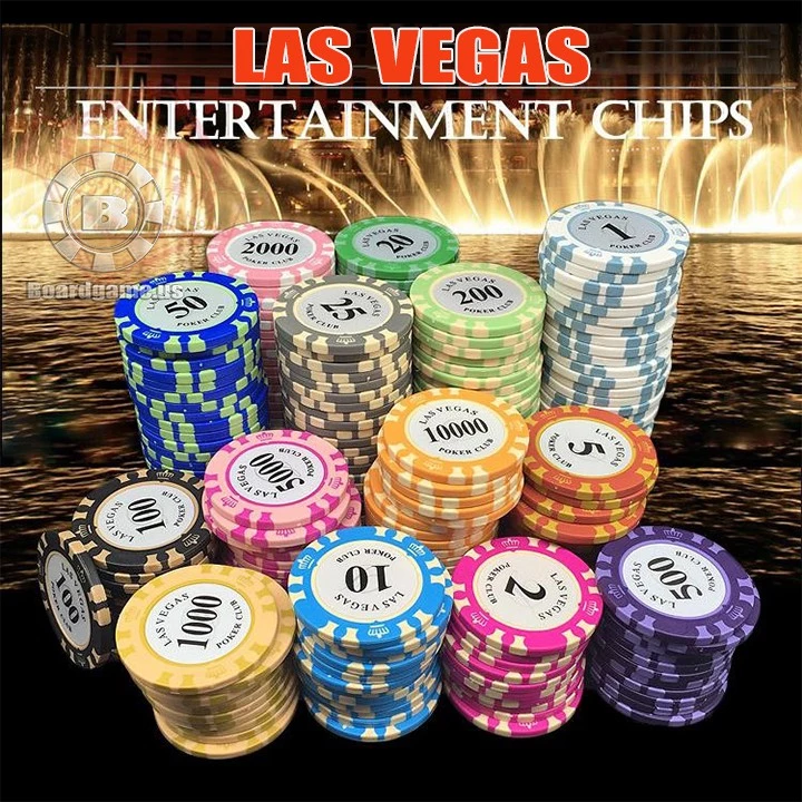 10 Chip/ Phỉnh Poker Las Vegas cao cấp nhiều mệnh giá