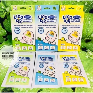 Miếng dán hạ sốt, giảm đau tức thì Lico Kid - Combo 6 miếng dán hạ sốt có hương thơm dễ chịu