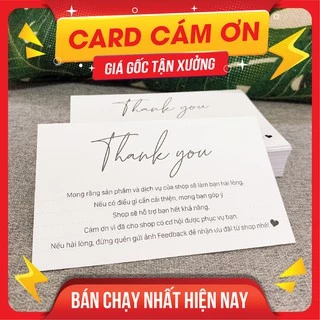 [ GIÁ GỐC TẬN XƯỞNG ] Card cám ơn, Phiếu cám ơn cho khách hàng MS: 001 - 1 MẶT