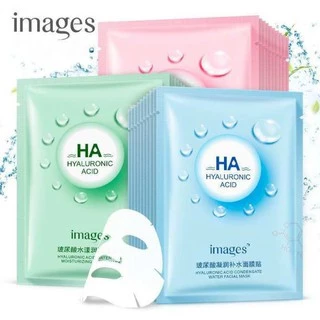 Combo 10 mặt nạ giấy HA Images HYALURONIC ACID FACIAL MASK