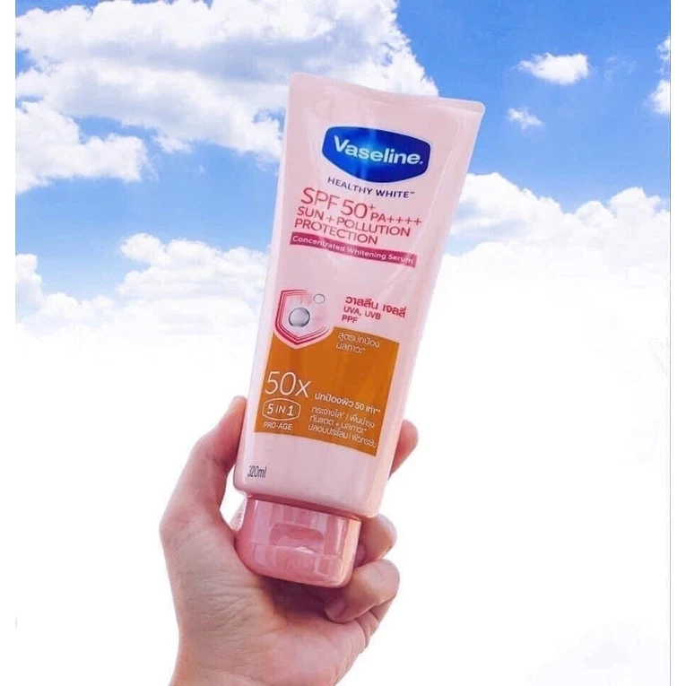 Sữa Dưỡng Thể Vaseline 50X Dưỡng Trắng, Chống Nắng, Nâng Tone Tức Thì