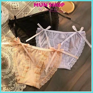 QUẦN LÓT REN HOA ĐÍNH NƠ 2 BÊN SEXY MS2245