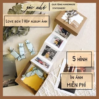 Hộp quà tặng love box loại 5 ảnh in hình miễn phí tặng sinh nhật anniversay valentine vintage ý nghĩa Góc Nhà gocnha