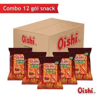 Combo 12 gói Oishi Snack Tôm Cay Đặc Biệt (68g/gói)
