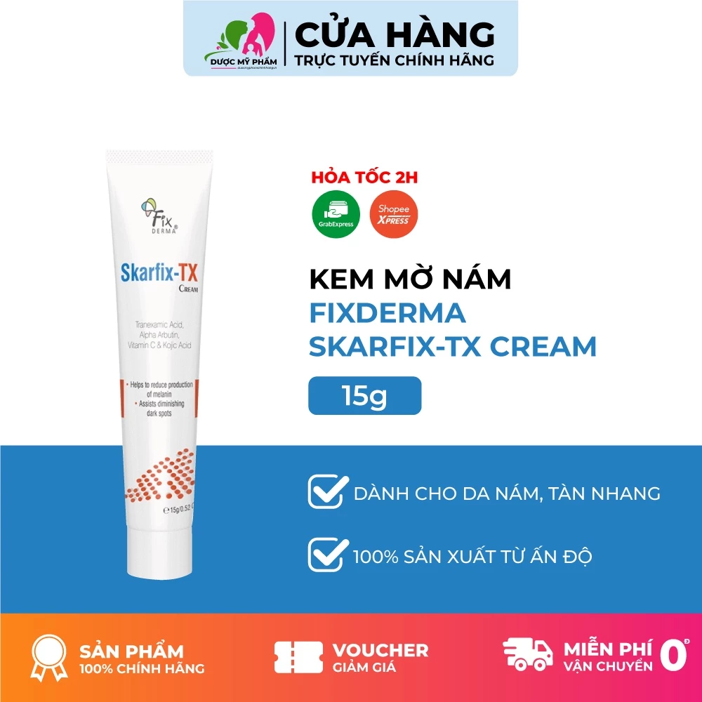 [HÀNG CÔNG TY] Kem Dưỡng Giúp Làm Mờ Nám Thâm Sạm Đều Màu Da Fixderma Skarfix - TX Cream 15G