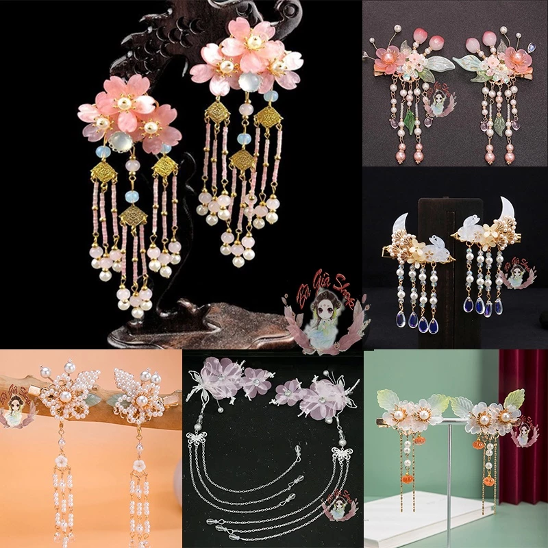 [Nhiểu mẫu] Cặp kẹp tóc trang sức trâm cổ trang nhỏ
