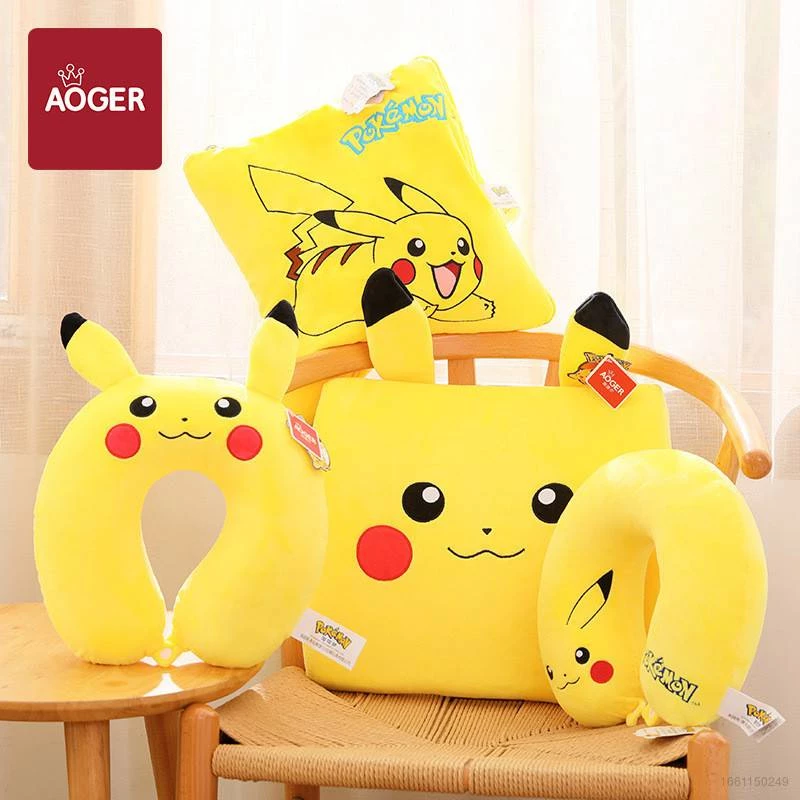 Gối Kê Cổ Chữ U Hình Pikachu Dễ Thương