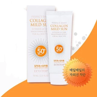 Kem Chống Nắng EcoTop Perfect Daily Collagen Mild Sun SPF50+ PA++ (70ml)