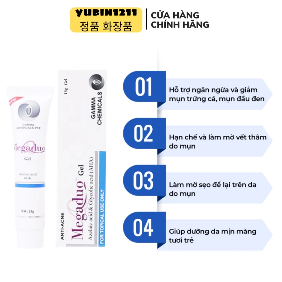 Megaduo giảm mụn ẩn Gamma Megaduo Gel 15gr