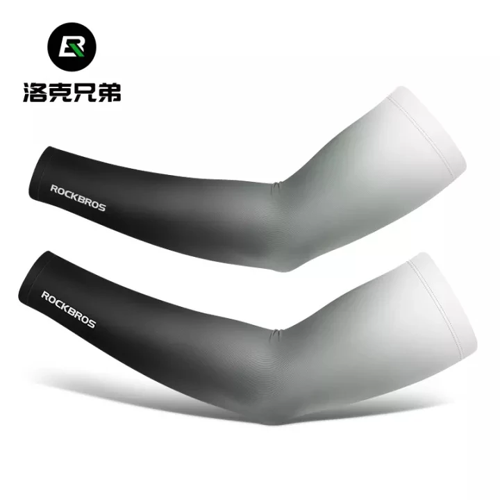 Găng cánh tay ROCKBROS lụa lạnh thoáng khí nhanh khô chống tia UV màu sắc gradient thoải mái cho chạy xe đạp câu cá