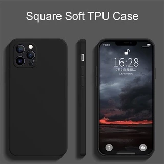 Ốp Điện Thoại TPU Silicone Màu Kẹo Bảo Vệ Toàn Diện Cho iPhone 12 11 Pro Max