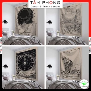 Tranh vải treo tường ⚡ MẪU MỚI ⚡ tranh trang trính nhà của Decor phong cách bài Tarot - Tranh treo tường canvas