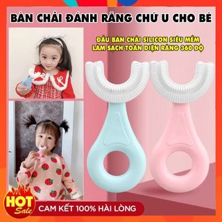  Bàn chải đánh răng chữ U silicon thông minh cho bé từ 2-6 tuổi