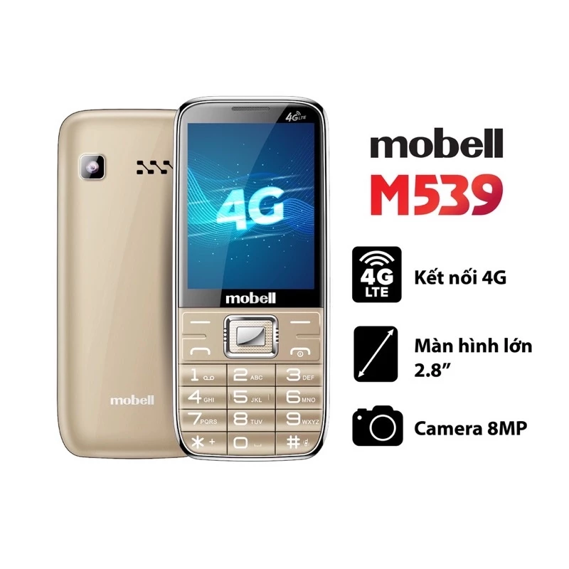 Điện thoại Mobell M539 4G - Hàng chính hãng