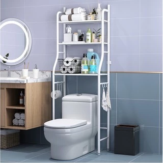 Kệ bồn cầu 3 tầng để sau bồn cầu, nhà vệ sinh trên toilet, nhà tắm đa năng tiện lợi