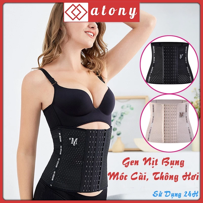 Đai Nịt Bụng Sau Sinh ATONY, Gen Bụng Cực Đỉnh, Thông Hơi, Chống Cuộn, 6 Nấc Móc Cài