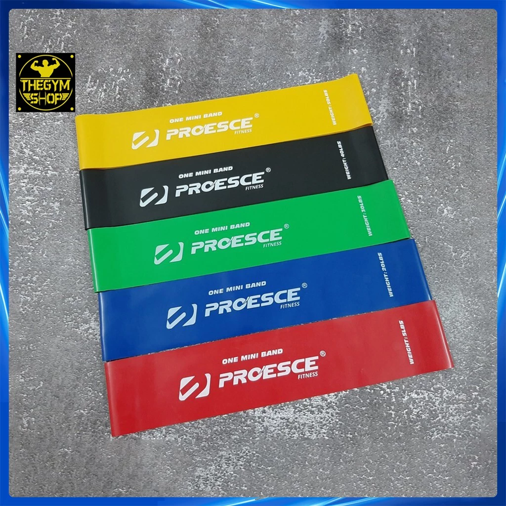 Dây kháng lực mini band Proesce, dây kháng lực cao su miniband tập chân mông, phụ kiện tập gym