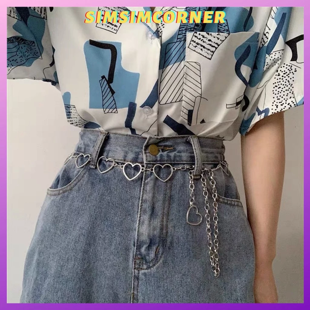 Chain xích Quần trái tim - Dây nịt xích váy X002 - Đai xích phối váy áo quần Siêu Xinh Simvintage