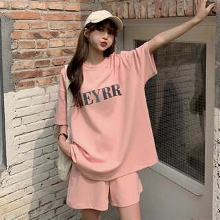 💃 Bộ Quần Áo Thun MEYRR Cộc Tay Dáng Rộng 2 Màu