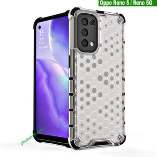 Ốp lưng Oppo Reno 5 / Reno 5 5G / Reno 7 5G / Reno 11 5G chống sốc vân tổ Ong cao cấp kiểu dáng UAG