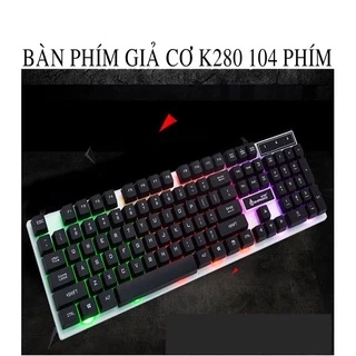 Bàn phím giả cơ Shipado K280 7 màu sắc với 104 phím, thiết kế đẹp, bật tắt led và chia màu vùng tiện lợi, dễ sử dụng.