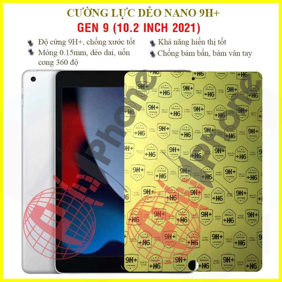 Dán cường lực dẻo nano iPad Gen 9 (iPad 10.2 2021)