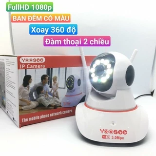 Camera wifi Yoosee 3 râu 1080p ban đêm có màu, Xoay 360đ, Báo động chống trộm, đàm thoại 2 chiều