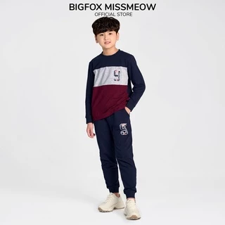 Đồ bộ quần áo thu đông dài tay cho bé trai Bigfox - Miss Meow mặc nhà, thể thao size trẻ em 3,4,5,6,7,8,9,10,11 tuổi