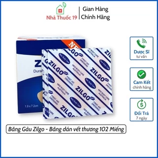 Băng Gâu ZILGO Hộp 102 Miếng Dán Vết Thương, Băng Cá Nhân Urgo, Băng Y Tế Sơ Cứu Vết Thương