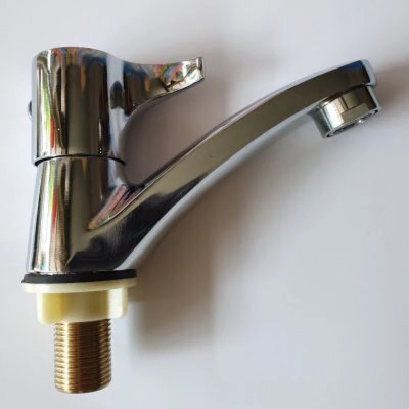 Vòi đơn lạnh cắm chậu Vòi bồn rửa mặt, vòi Lavabo dấu hỏi 1 đường nước lạnh mạ inox bóng -  QM.VR62B1