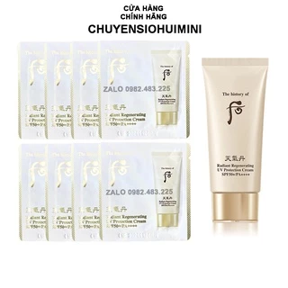 [Combo 20 gói = 20ml] Gói kem chống nắng Whoo Tái Sinh Whoo Radiant Rejuvenating UV Protection Cream spf50+/pa++++