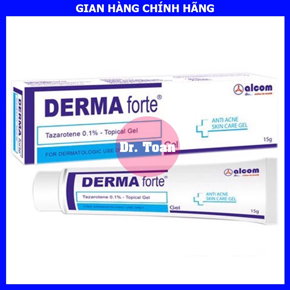 Derma forte gel (15g) giảm mờ thâm mụn, dưỡng trắng, sạch mụn