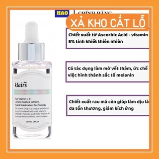 Tinh Chất Serum Vitamin C Klairs Freshly Juiced Dưỡng Sáng Trẻ Hóa Da 35ML