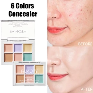 Elevate the Tone Palette Facial Concealer Cosmetics Concealer for Dark Circles and Acne Marks Six Color Concealer Nasal Wrinkles Concealer