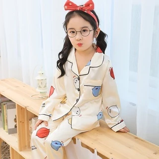 Bộ Đồ Ngủ  Dài Tay Pijama In Hình Cho Bé Cho Bé Từ 7 - 27kg. MINKY SOON