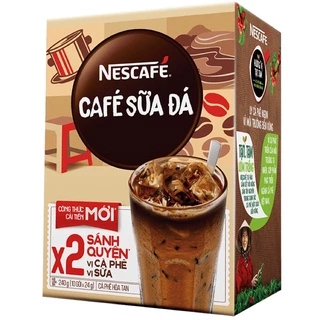 CÀ PHÊ SỮA ĐÁ NESCAFE HỘP 240G (10 GÓI)