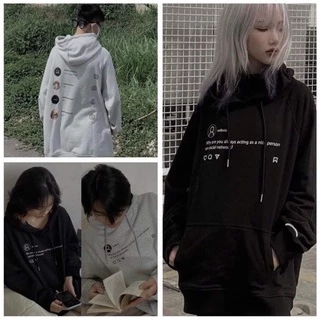 Áo hoodie sadboi máy ảnh / tin nhắn mũ 2 lớp