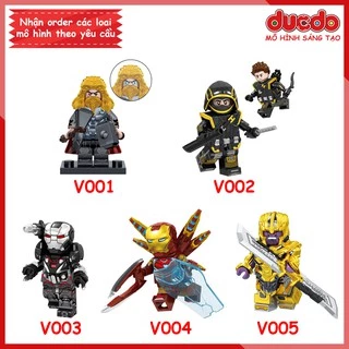 Minifigures các nhân vật End Game Thanos, Iron Man - Đồ chơi Lắp ghép Xếp hình Mô hình Mini EndGame V001 - V005