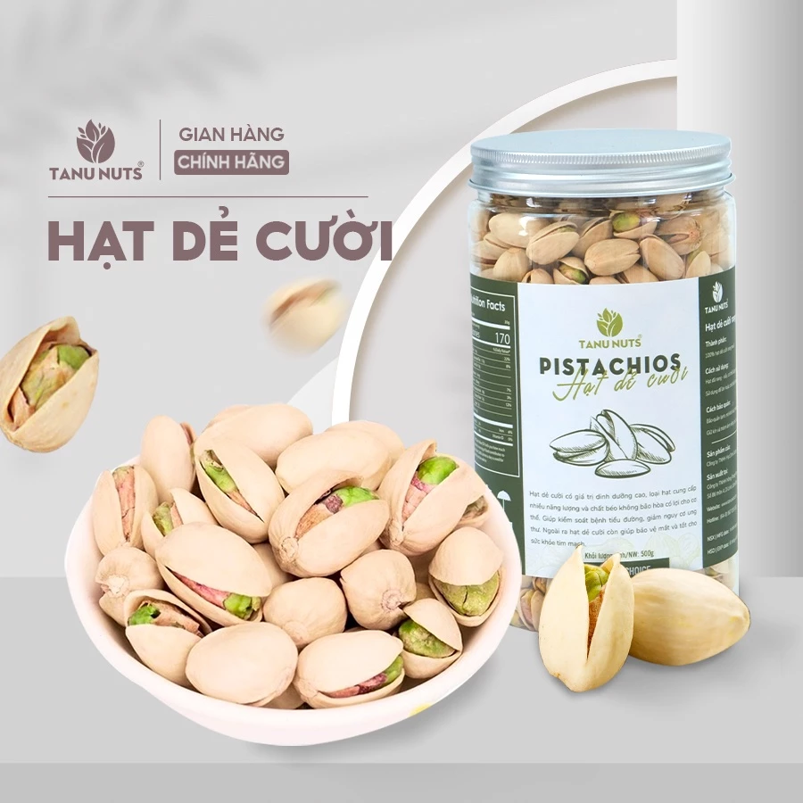 Hạt dẻ cười rang muối TANU NUTS, hạt dinh dưỡng tốt cho mẹ bầu, bé.