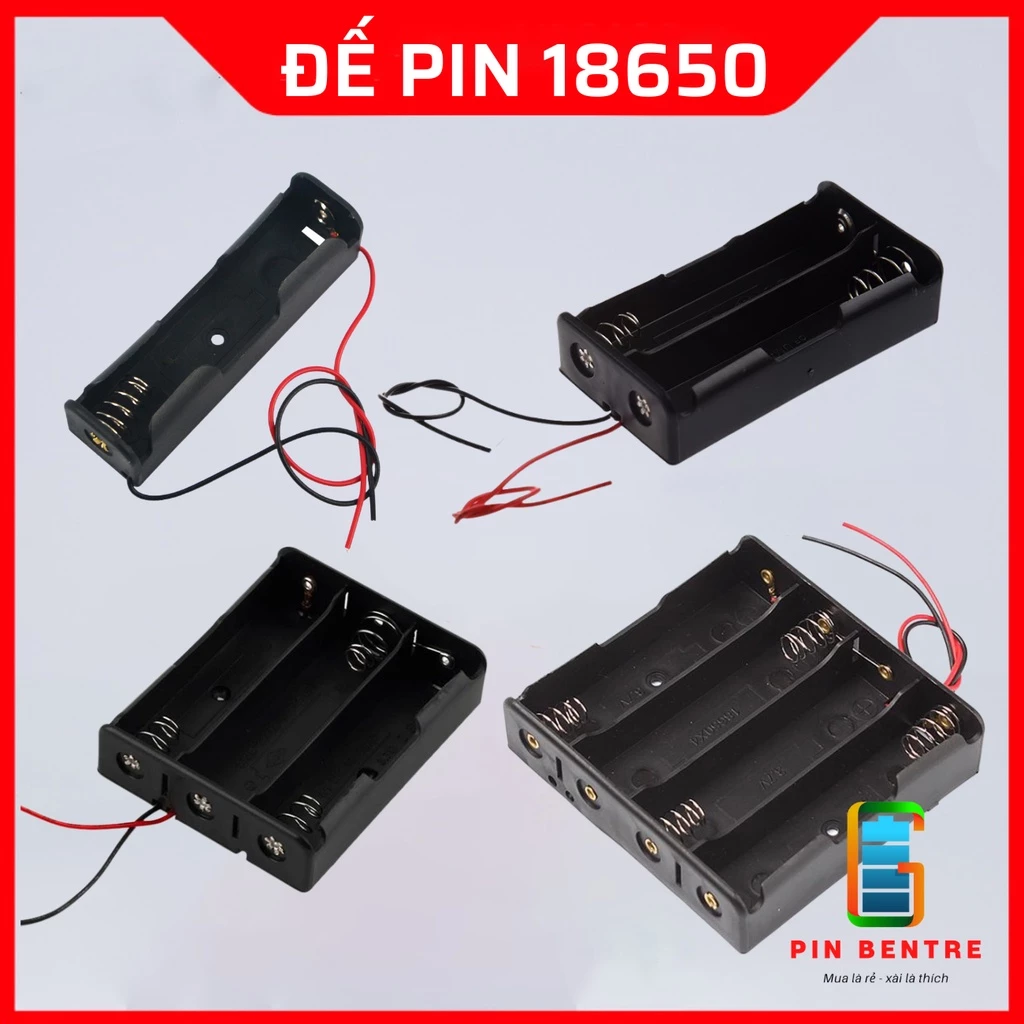 Đế Pin 18650 1/2/3/4 Đấu Nối Tiếp và Song Song [PBT247]