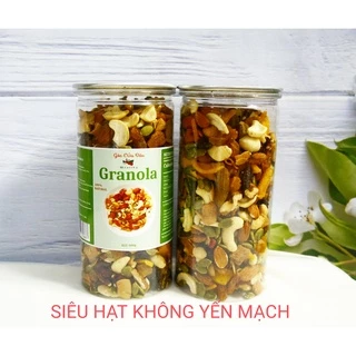 Granola Siêu Hạt Không Yến Mạch Không Đường hộp 500g