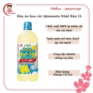 Dầu Ăn Hạt Cải Ajinomoto 1L Nhật Bản (Date 2025)