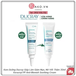 Kem Dưỡng Ducray Giúp Làm Giảm Mụn, Mờ Vết Thâm 30ml Keracnyl PP Anti-Blemish Soothing Cream 30ml