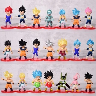 [BỘ 21 EM] mÔ HÌNH đồ chơi goku chibi mini dragonball dragon ball các nhân vật 7 viên ngọc rồng songoku cell chibi