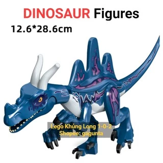 Đồ Chơi Khủng Long 2 Sừng Xanh Dương Phiên Bản Đặc Biệt 2021 Jurassic World Hãng Lele