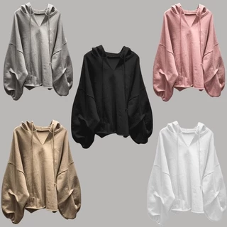 Áo hoodie Mỏng Rộng Tay Dài plus size [plus size] (50-140kg)